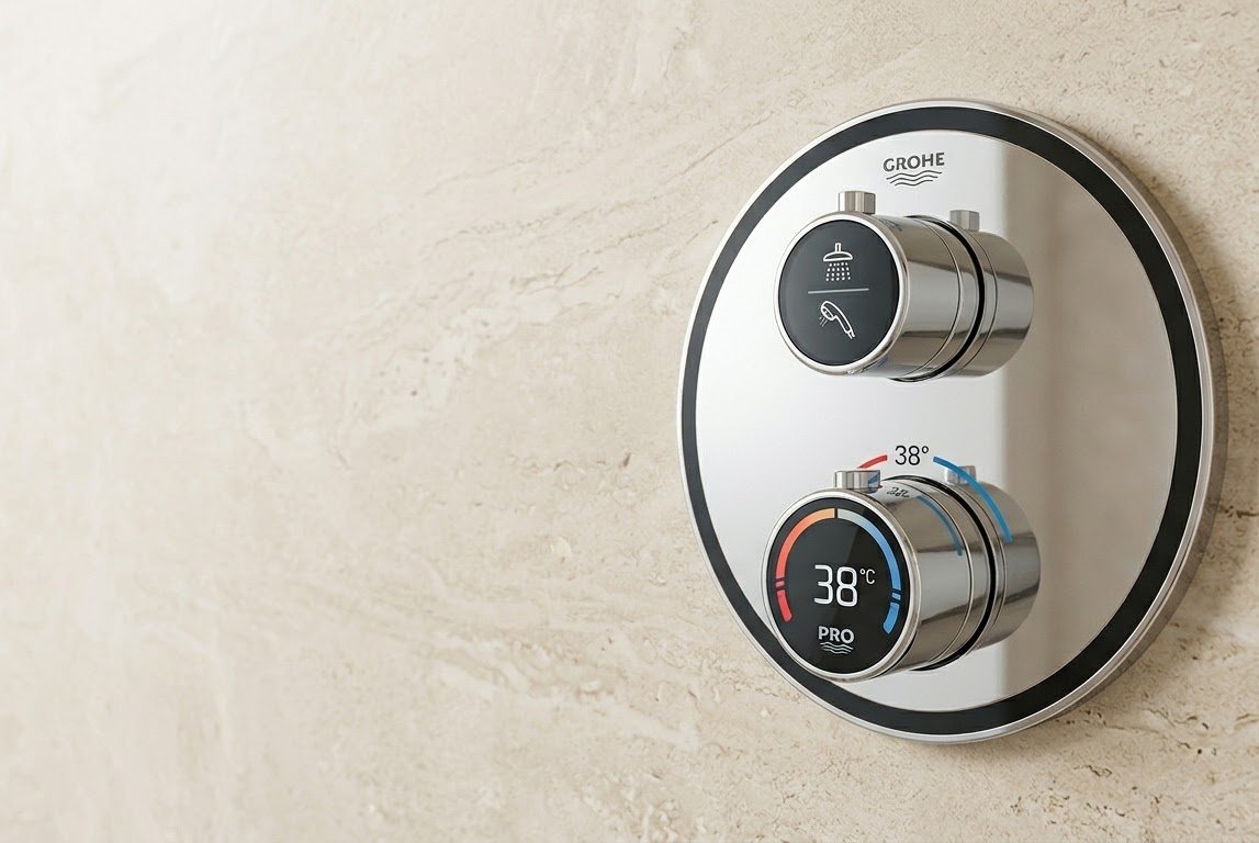 Smart concealed shower temperature controls